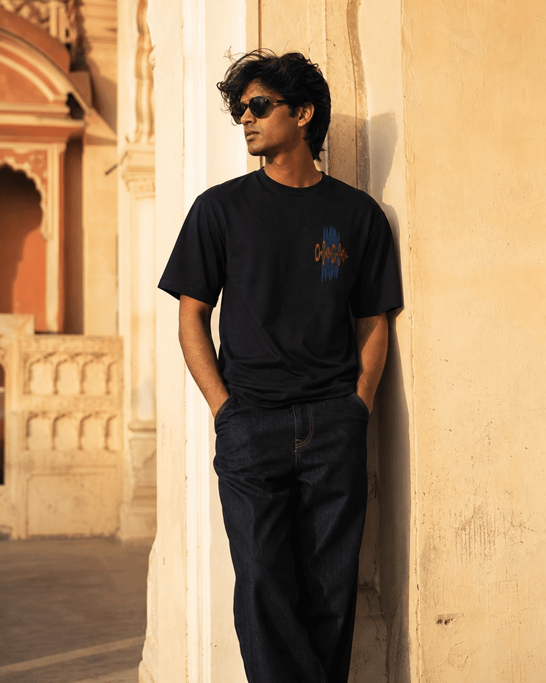 Signal tee in Jaipur-inspired architecture