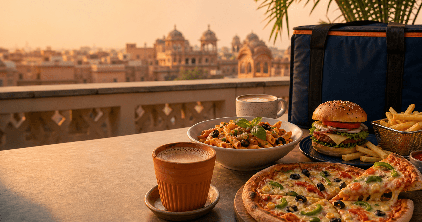 Jaipur cafe food and local delivery spread